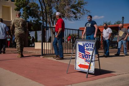 People in line to vote in Arizona.