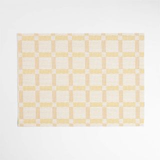 Chilewich Savannah Yellow and Soleil Yellow Rectangular Tile Easy-Clean Vinyl Placemat