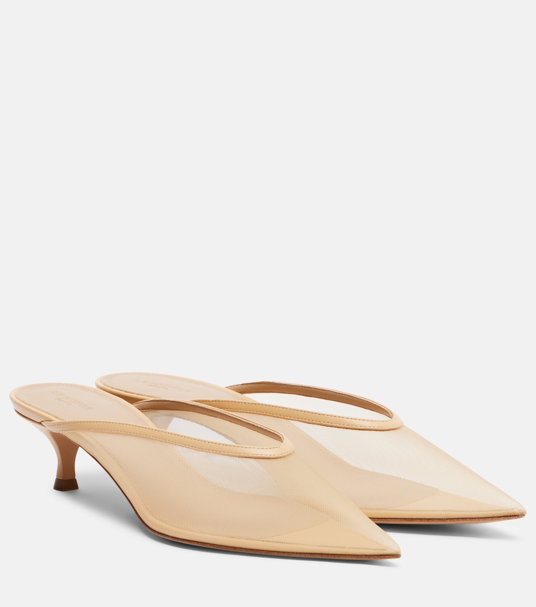 Venetian Leather-Trimmed Mules