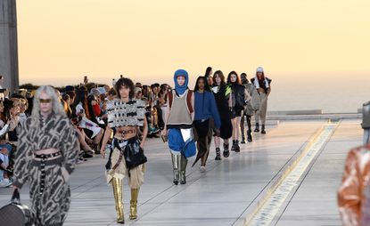 Louis Vuitton Cruise 2023 at the Salk Institute for Biological Studies in San Diego. For its Cruise 2024 show, it will head to Isola Bella in Italy.