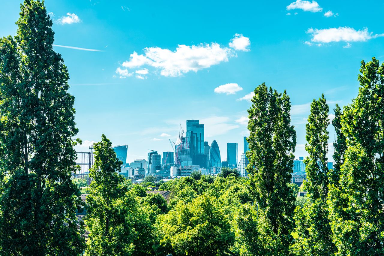 London City skyline, view from Stave Hill