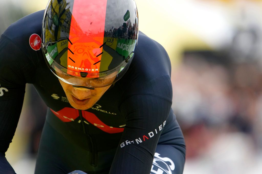 Richard Carapaz (Ineos Grenadiers) during the 2021 Tour de France stage 5 time trial