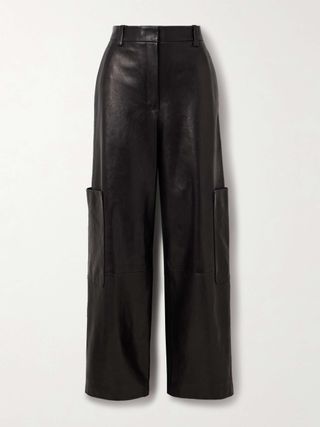 Caiton Leather Wide-Leg Pants