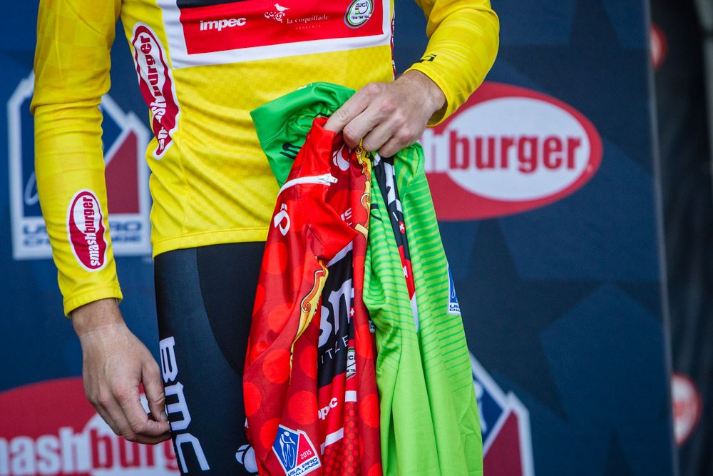 Rohan Dennis (BMC) took the yellow jersey along with the sprint and KOM jersey