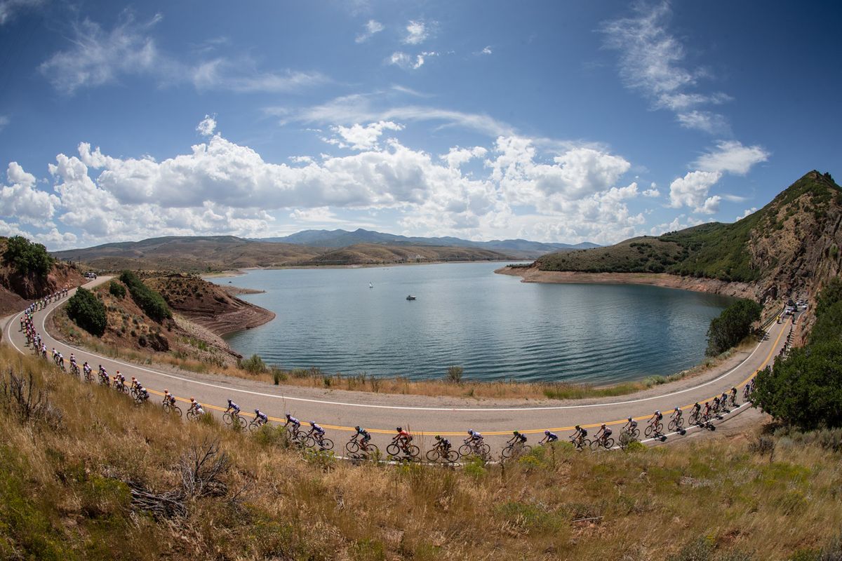 Todays race rides along the East Canyon Reservoir