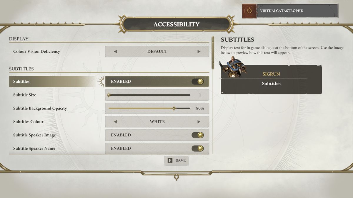Accesibility options 2