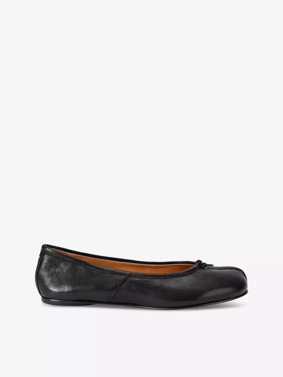 Tabi Split-Toe Leather Ballerina Shoes - Eur 36 / 3 Uk Women