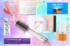 colourful collage of beauty prodcuts