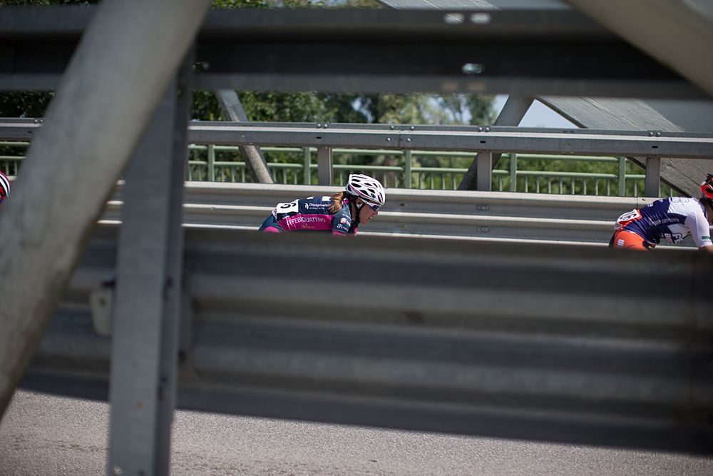 Silvia Valsecchi (ITA) of BePink Cycling Team rides in a shor lived break during the Giro Rosa 2016