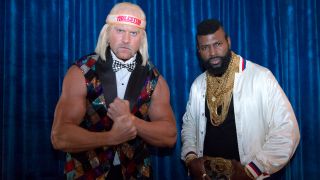 Brock O'Hurn and Jason Jenkins as Hulk Hogan and Mr. T on Young Rock