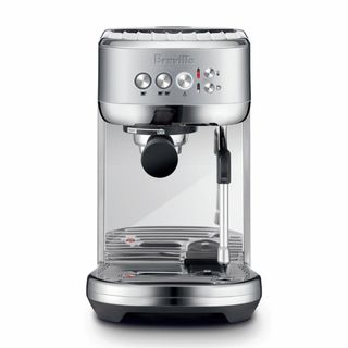 A Breville Bambino Plus coffee maker on a white background