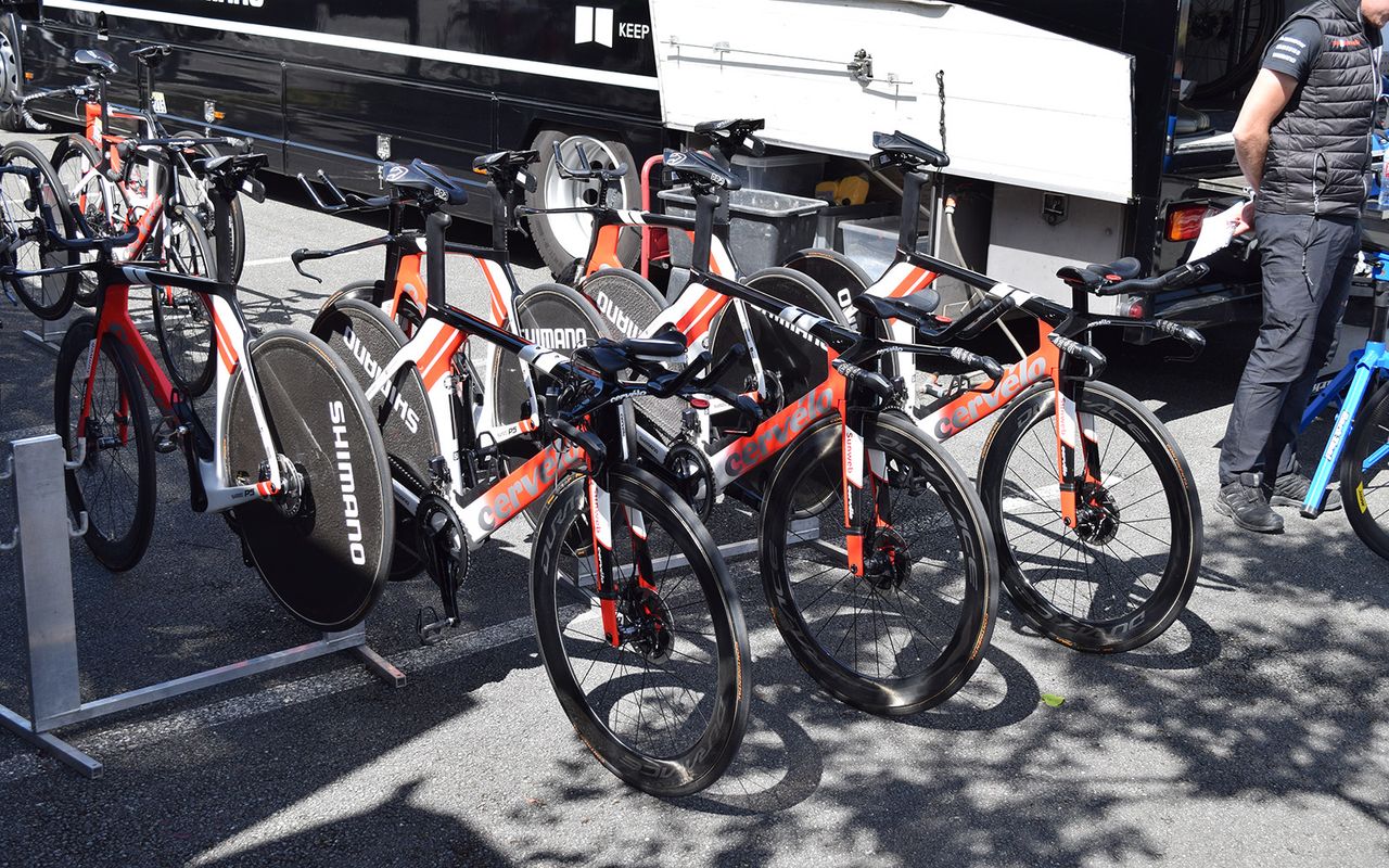 Tom Dumoulin and his Team Sunweb teammates raced with the relatively new Cervelo P5 Disc
