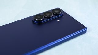 The 2025 Samsung Galaxy Z Fold 7 pictured in a hands-on review and comparison to other Samsung phones.