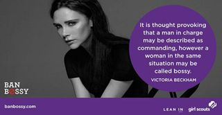 Victoria Beckham Ban Bossy campaign