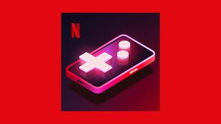 The new Netflix Games Controller app icon against a red background.