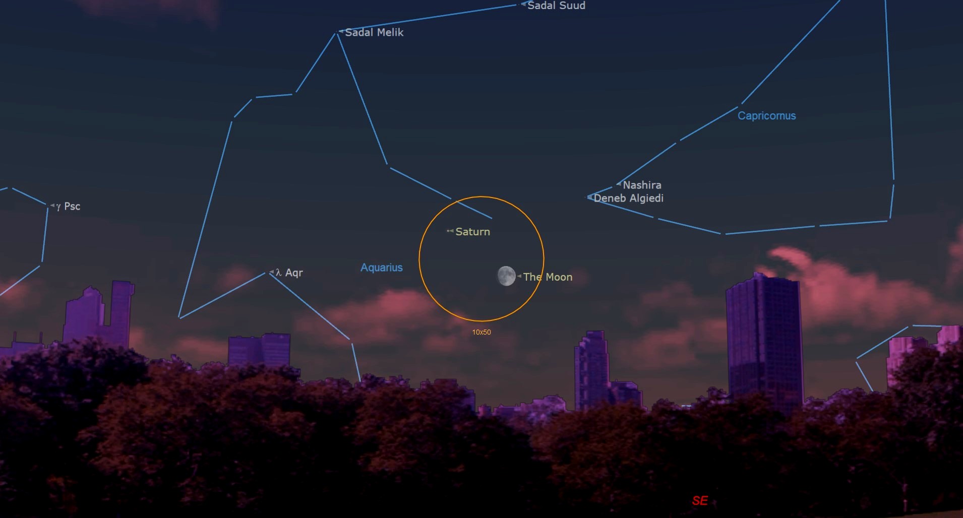  See the moon and Saturn shine side-by-side in the night sky tonight 