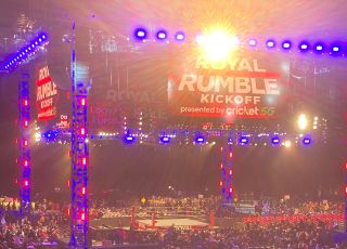 WWE Light shining from the ring.