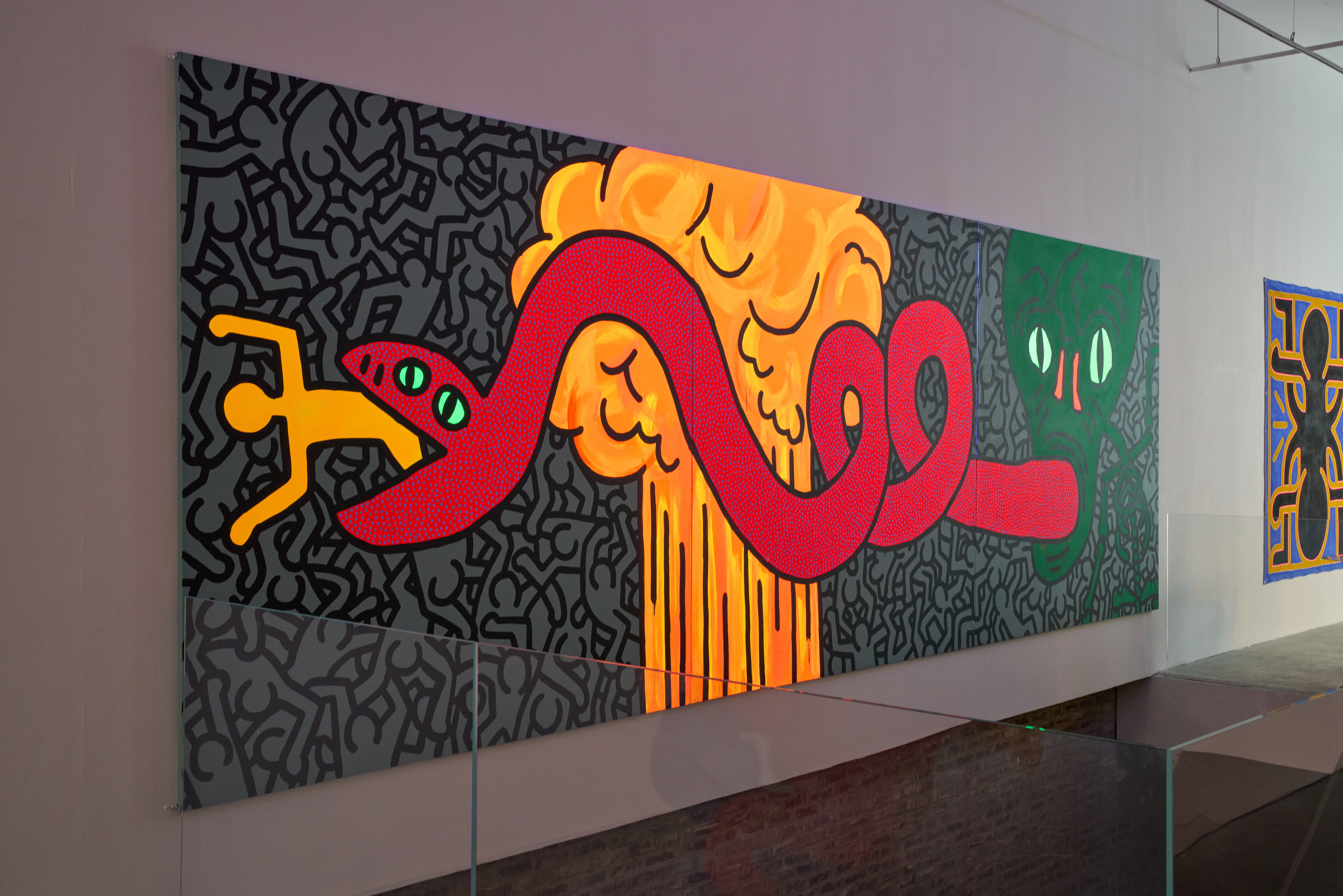 keith haring installation imagery at 60 white
