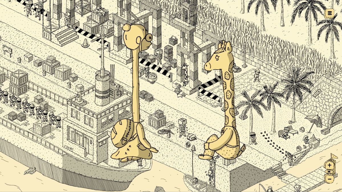 Artwork from hand-drawn indie game Finding Polka