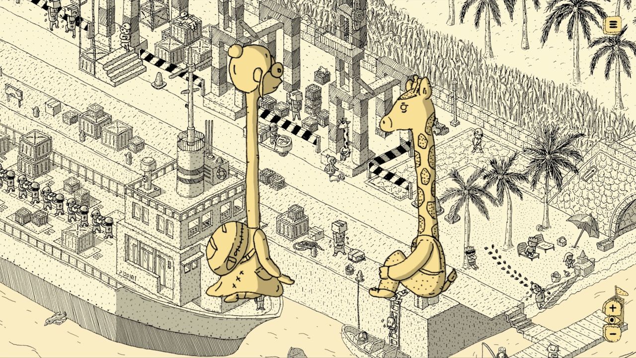 Artwork from hand-drawn indie game Finding Polka