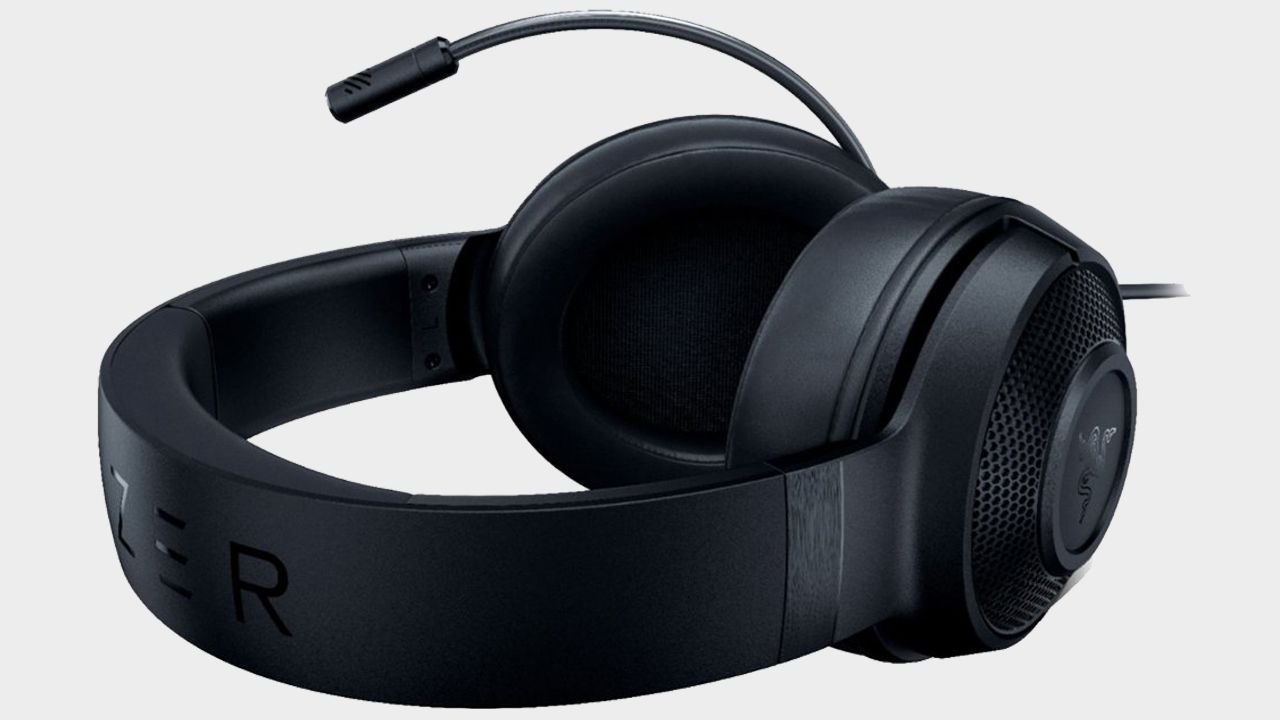Product image of the Razer Kraken X headset, with a white background.