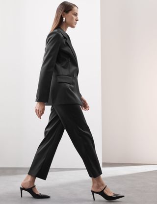 Satin Straight Leg Trousers