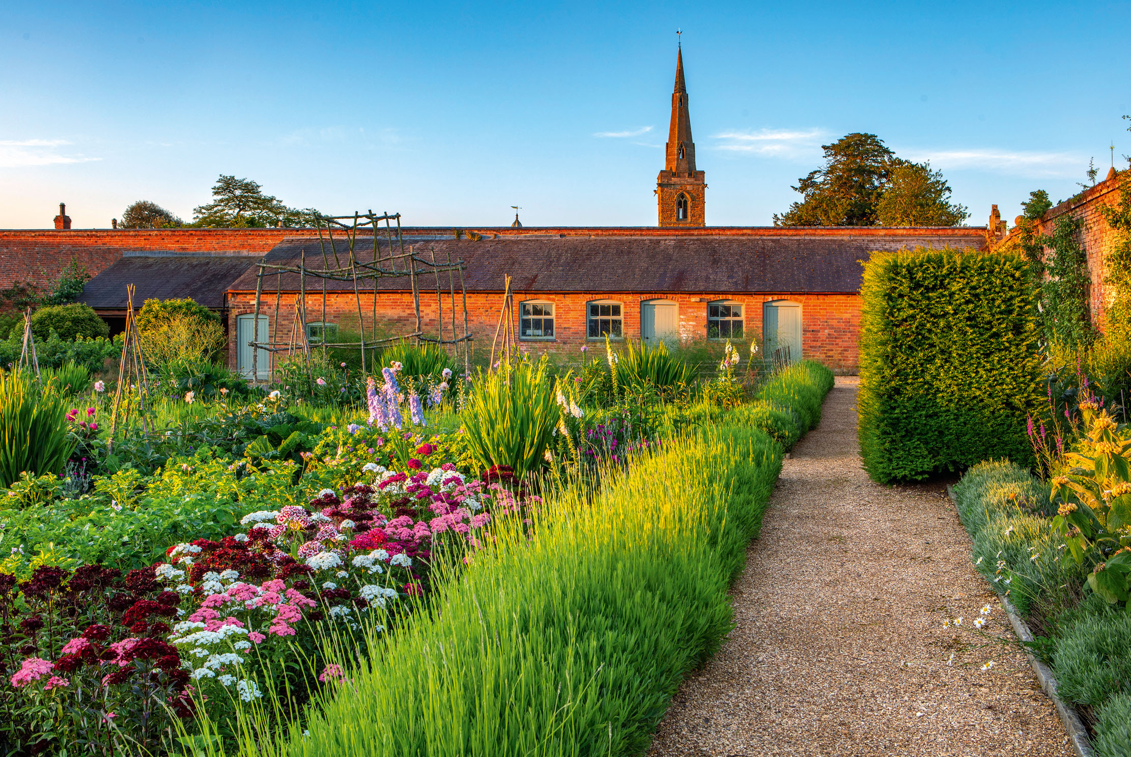 The Walled Garden at Nevill Holt, Leicestershire, photographed by Clive Nichols.