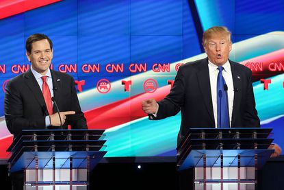 Sen. Marco Rubio and Republican presidential frontrunner Donald Trump