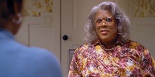 Tyler Perry in the gray wig as Madea