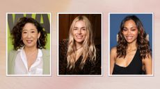 Collage of Sandra Oh, Sienna Miller and Zoe Saldana wearing lightweight minimal makeup