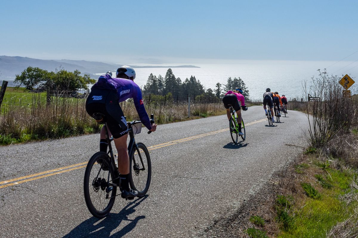 Another group heads downhill