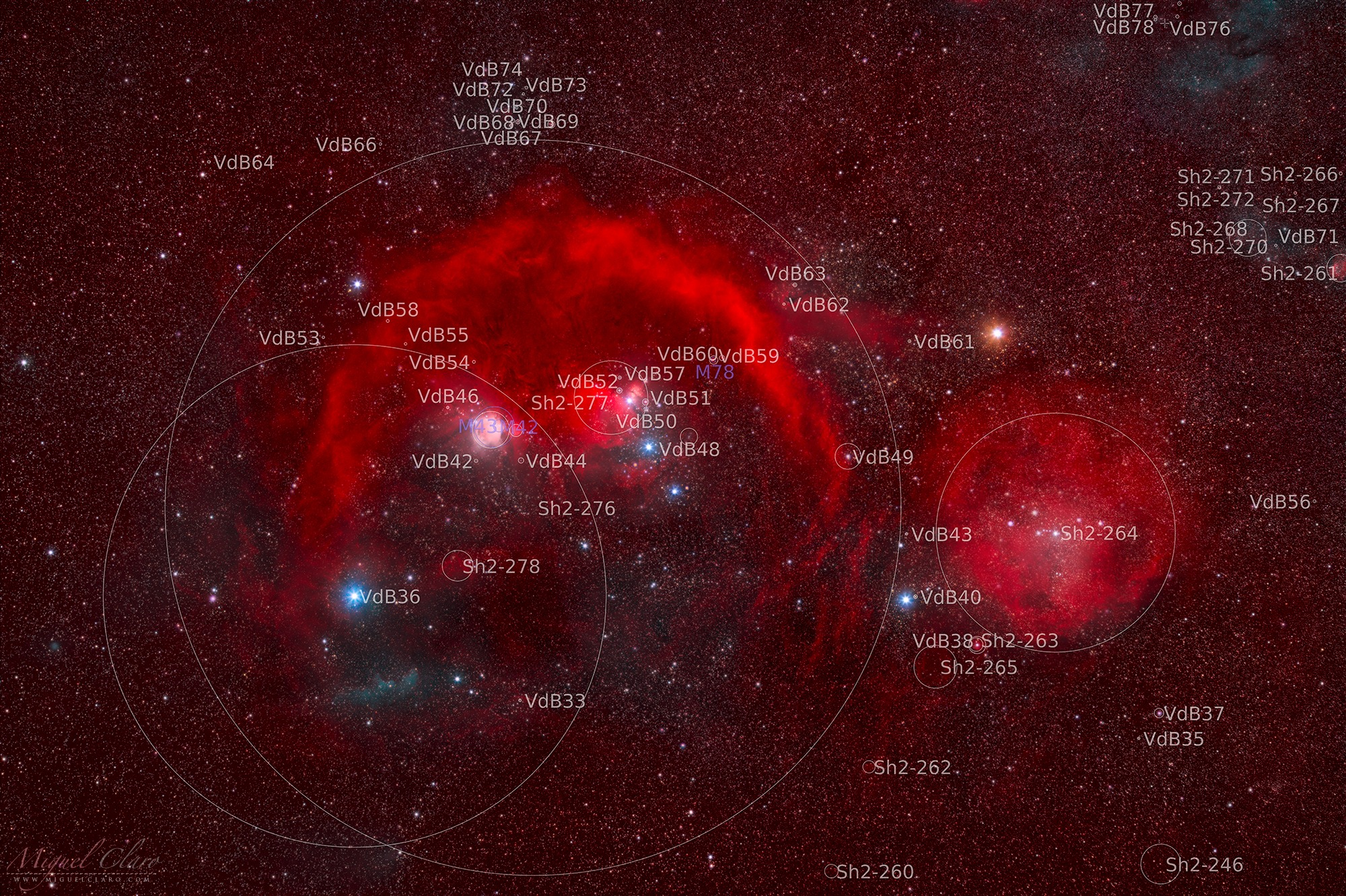 a red cloud of gas seen in front of thousands of background stars