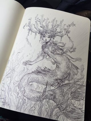 Acedera creates an amazing sense of texture with her line work
