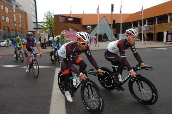 Daniele Bennati (Radioshack-Nissan) is looking to be near the top in the Giro prologue