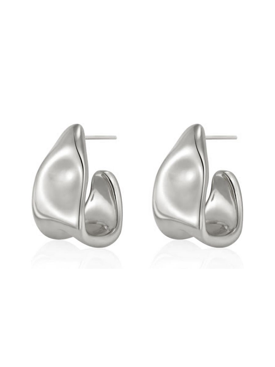 Amicon, Amicon Silver Earrings for Women,sterling Silver Plated Chunky Silver Stud Earrings Statement Cute Hypoallergenic Trendy Jewelry Gifts for Women