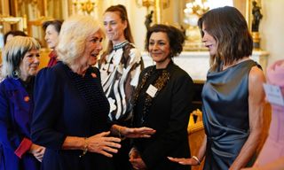 Image of Queen Camilla and Victoria Beckham