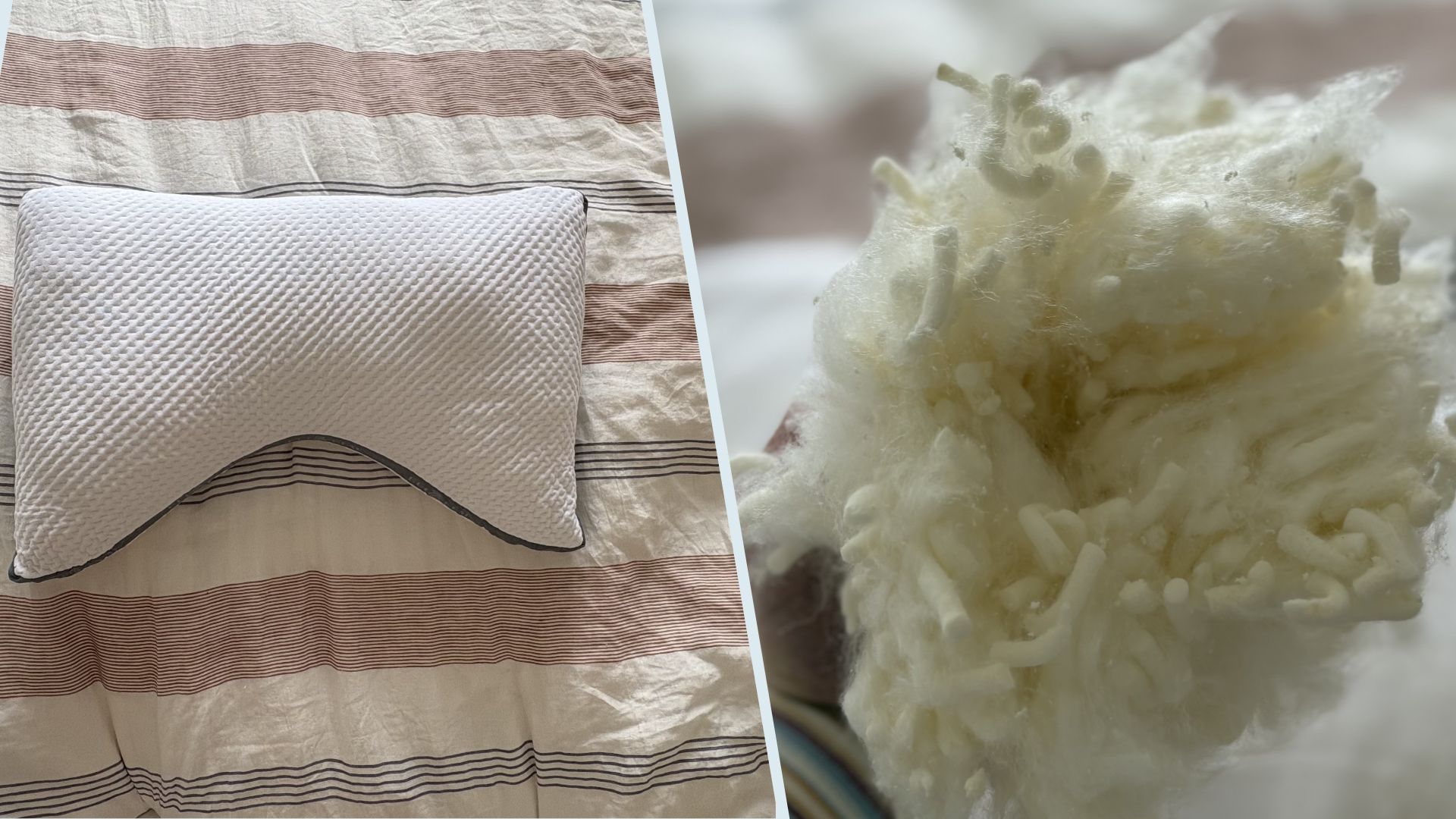 Eli &amp; Elm Side Sleeper Pillow next to the filling