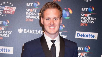 Dan Walker arrives at the BT Sport Industry Awards 2014 at Battersea Evolution - London