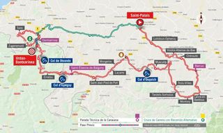 2019 Vuelta a Espana Stage 11 - Map