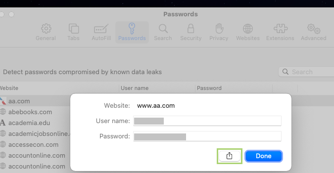 macOS tips: Share a Safari website password with AirDrop