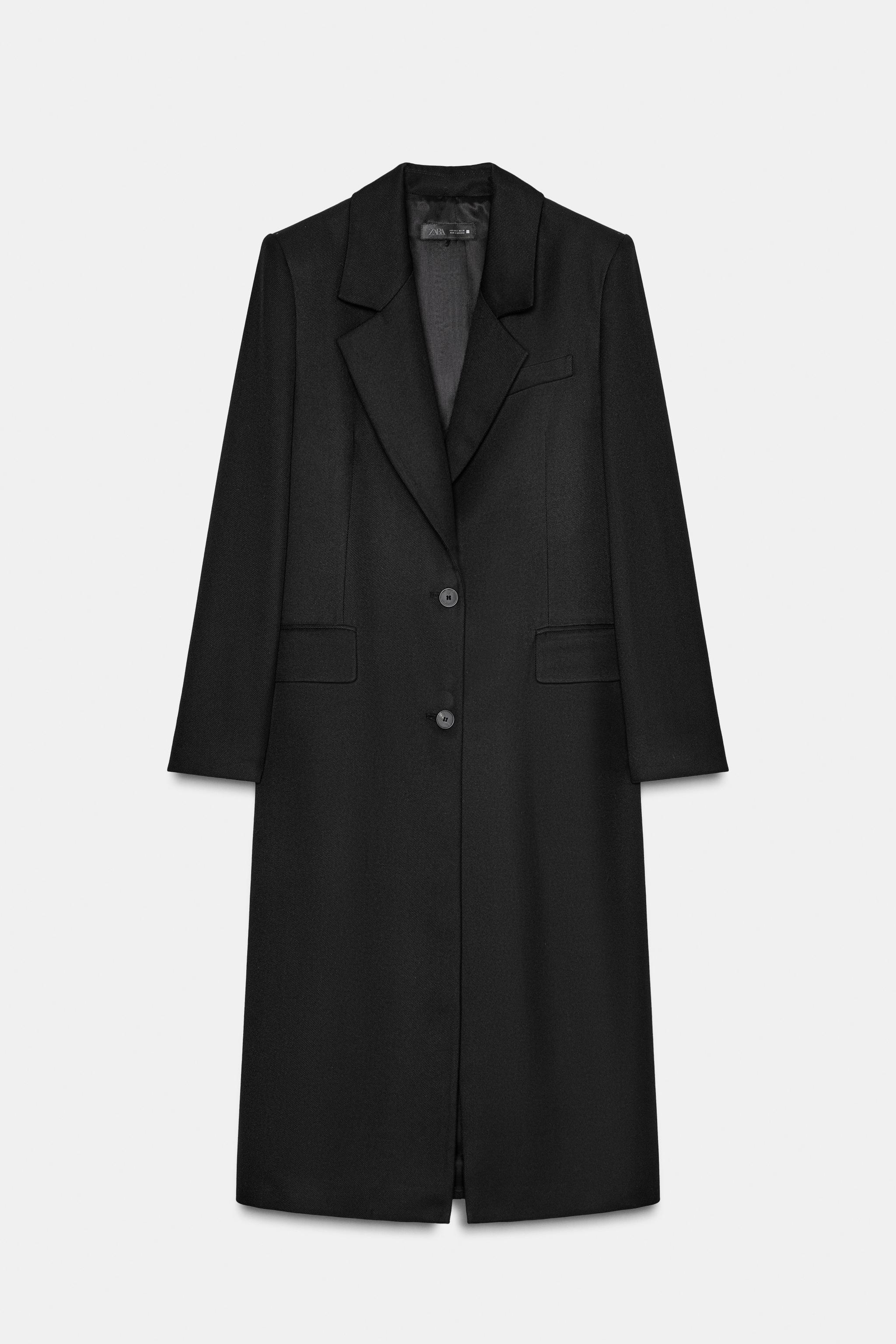 Long Coat With Shoulder Pads