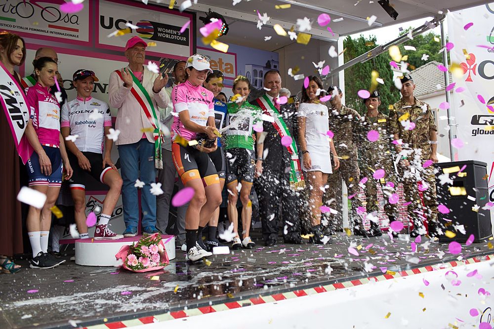 The jersey holders at the Giro Rosa