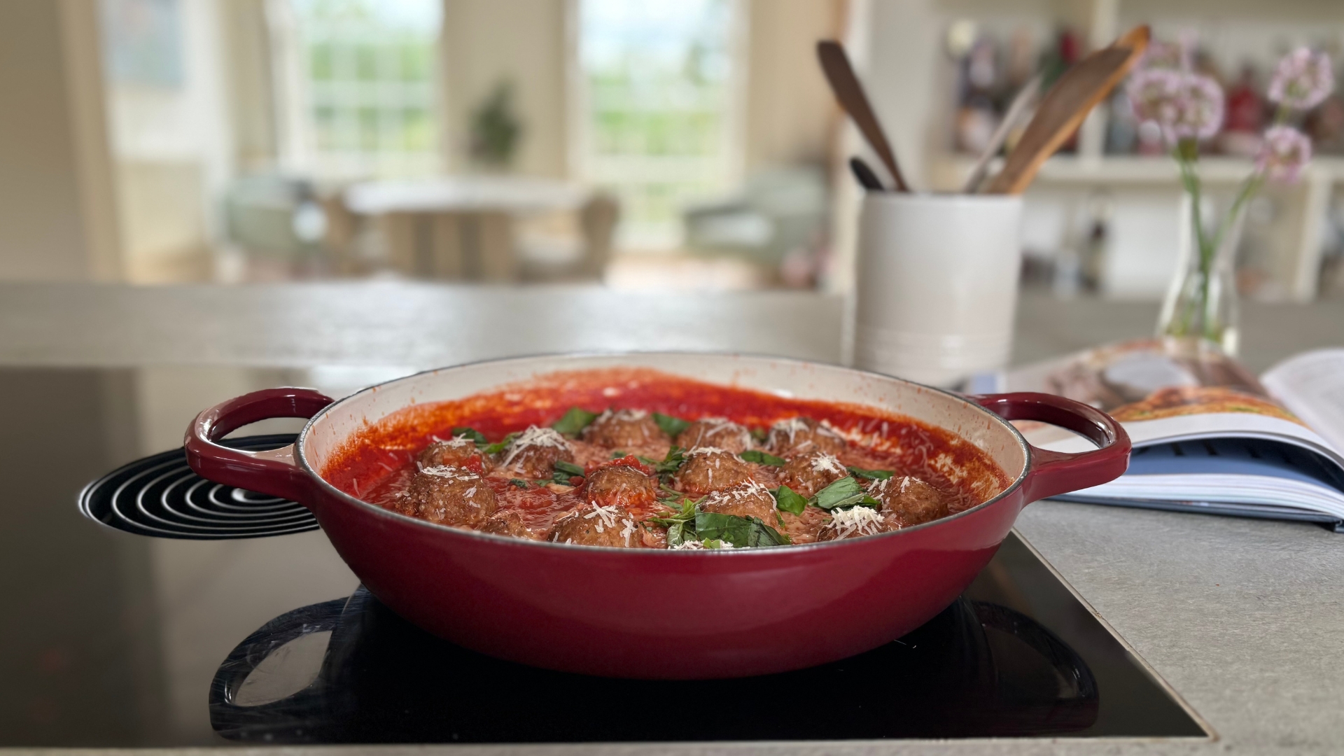 Making beef ragu in the Le Creuset Shallow Casserole Dish