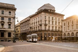 Empty streets in Milan during the coronavirus lockdown last year