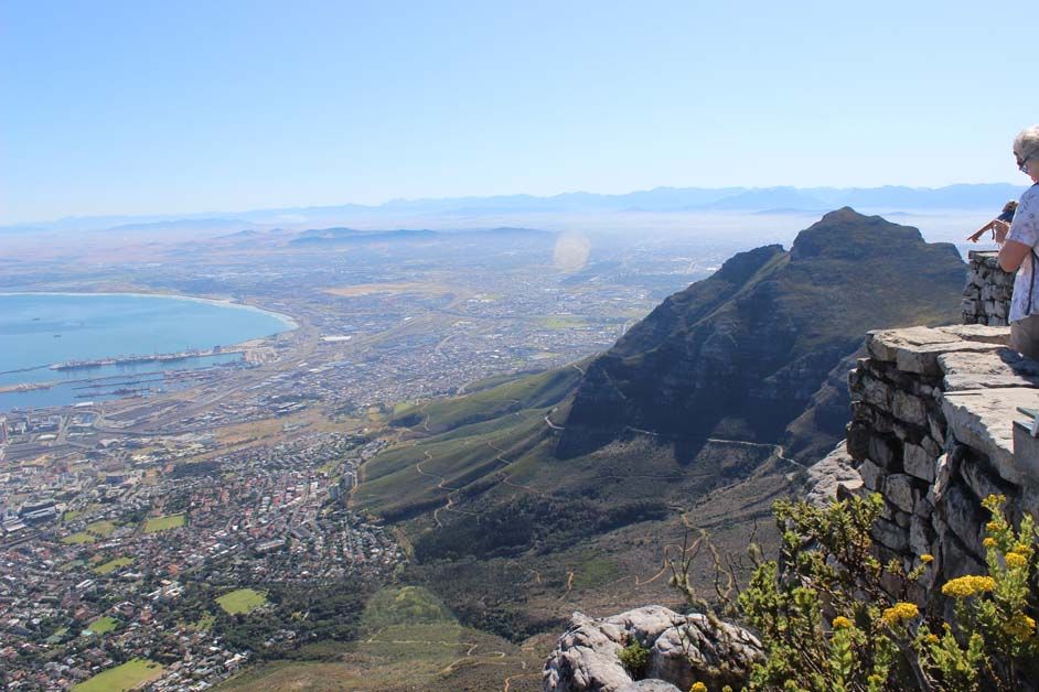 Looking down over Cape Town