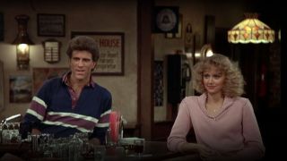 Sam and Diane in the bar in Cheers