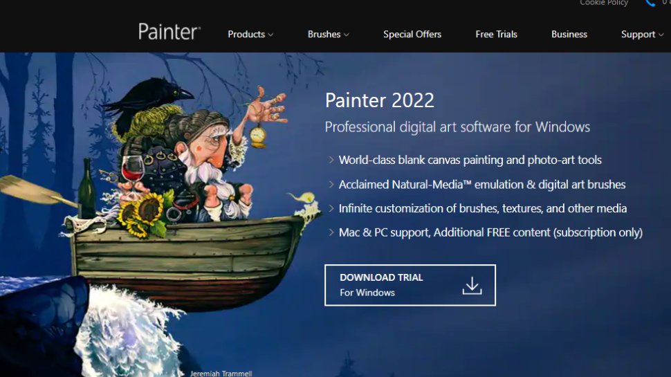 Website screenshot for Corel Painter