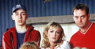 Ralf Little and Caroline Aherne in The Royle Family