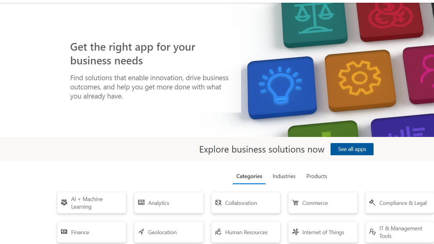 Microsoft App Source site