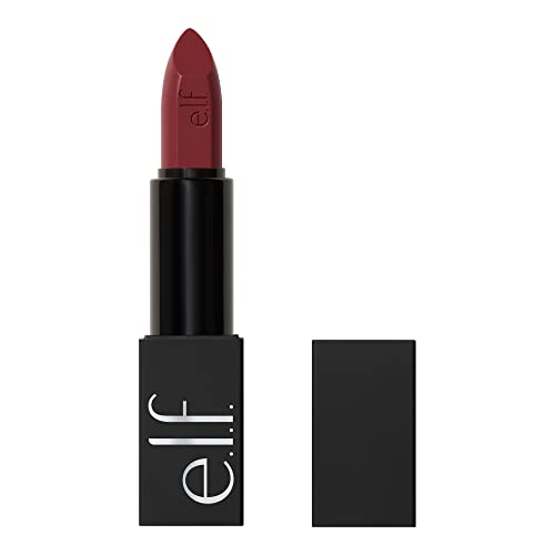 E.l.f. O Face Satin Lipstick, Richly Pigmented, Nourishing &amp;amp; Long-Lasting Creamy Lipstick, Infused With Jojoba, Vegan &amp;amp; Cruelty-Free, Shameless